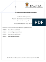 1.1 Glosario de Términos Fundamentales de Programación - IPRO