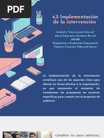 4.3 Implementación de La Intervención