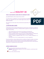 RETO HEALTHY 30 Indicaciones MAYO