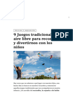 Juegos Tradicionales Al Aire Libre para Que Practiquen Los Niños