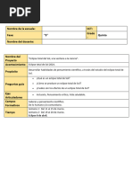 Propuesta Proyecto Eclipse Quinto Grado Primaria