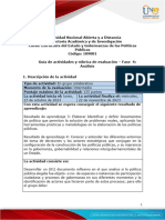 Guía de Actividades y Rúbrica de Evaluación - Unidad 3 - Fase 4 - Análisis