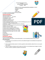 Lista de Útiles Escolares V Ciclo