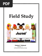 Field Study Overview Journal