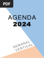 Agenda - 2024 (Semanal Vertical - en Blanco)