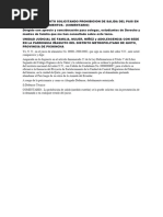 Modelo de Escrito Solicitando Prohibicion de Salida Del Pais en El Juicio de Alimentos