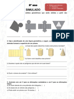 Simulado Geometria 6º Ano