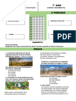 Prova Ciências 7 Ano II Periodo-1