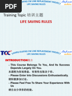 Life Saving Rules Basic Awareness Training