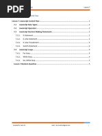 Lesson 7 Javascript - Control Flow