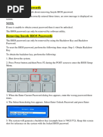 Clearing BIOS Passwords