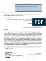 2.analysis of The Effect of Compound Training For Explosive Power On Improving The Psychological Resilience of Football Athletes