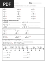 Drills On Intro To Rational Numbers