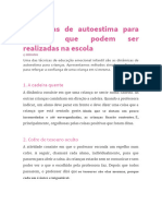 Dinâmicas de Autoestima para Crianças Que Podem Ser Realizadas Na Escola