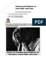 Como Os Traumas Psicológicos Se Formam e Como Lidar Com Eles