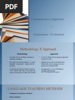  Communicative Approach + Assessment - Evaluation