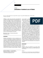 Spectrophotometric Determination of Selenium by Use of Thionin