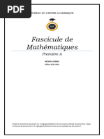 BCA Fascicule de Mathématiques Première A