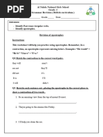 Last Grammar Revision Sheet End of Term 1