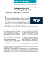 Effect of Peer Presence On Adolescents' Risk Taking - Psych Article