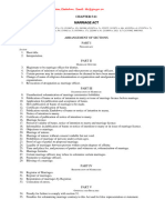 Marriage Act: Arrangement of Sections