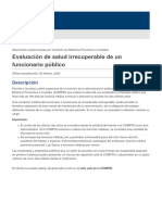 Evaluación de Salud Irrecuperable de Un Funcionario Público