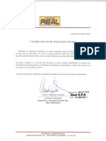 Certificado de Maquinaria Pesada Sin RV TEC, GASES Y SOAP