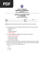 TQ-SHS-Statistics - Probability With Answer Key