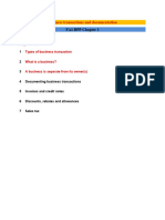 FA 1 Chapter 1 Business Transactions and Documentation