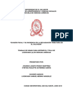 Evasion Fiscal y Su Incidencia en La Recaudacion Tributaria en El Salvador