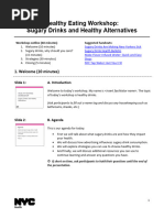 Healthy Eating Workshop Drinks Notes