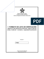 EV9. Lista de Verificación - Informe de Presupuesto