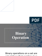 2.4 Binary Operation