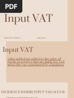 Finalppt - INPUT VAT