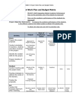 Annex 9 Project Work Plan and Budget Matrix