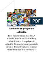 Animales en Peligro de Extincion Mundial