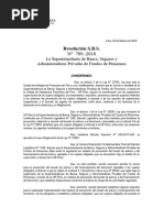 Resolución S.B.S.: La Superintendenta de Banca, Seguros y Administradoras Privadas de Fondos de Pensiones