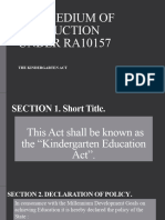 The Medium of Instruction Under Ra10157