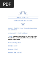 An Analysis Between The Outcome Based Curriculum and Standard Based Curriculum in Papua New Guinea - 113538