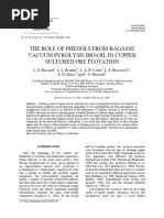 2008 The Rule of Phenols From Bagasse Vacuum Pyrolysis Bio-Oil in Cupper Sulfured Ore Flotation