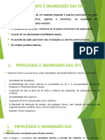 Imunidades e Privilegios Das Oi's - As Ong's