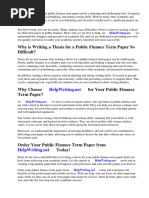 Topics For Term Paper in Public Finance