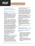 Fundamentos Gerencia de Proyectos. Project Charter