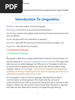 Introduction To Linguistics (A Full Course) Notes by Tarik