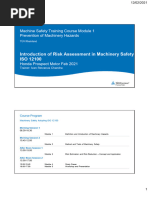 Module 1-Introduction of Risk Assessment in Safety of Machinery - ISO 12100 Rev.1