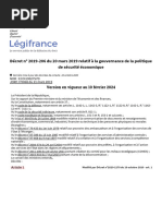 21.décret N° 2019-206 Du 20 Mars 2019 Relatif À La Gouvernance de La Politique de S