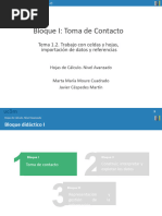 Bloque I: Toma de Contacto: Tema 1.2. Trabajo Con Celdas y Hojas, Importación de Datos y Referencias