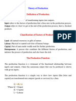 Notes - Theory of Production