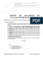 Diseño de Cunetas de Drenaje Pluvial