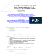 Test Bank For Essentials of Abnormal Psychology Third Canadian Edition Canadian 3Rd Edition by Nevid Greene Johnson Taylor and Macnab Isbn 0132968606 9780132968607 Full Chapter PDF